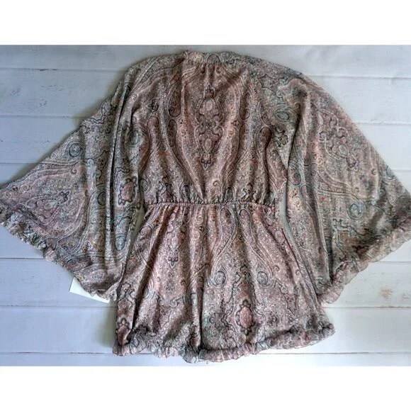 Goodnight Macaroon Boho Paisley Romper - Size M, NWT - Picture 5 of 8